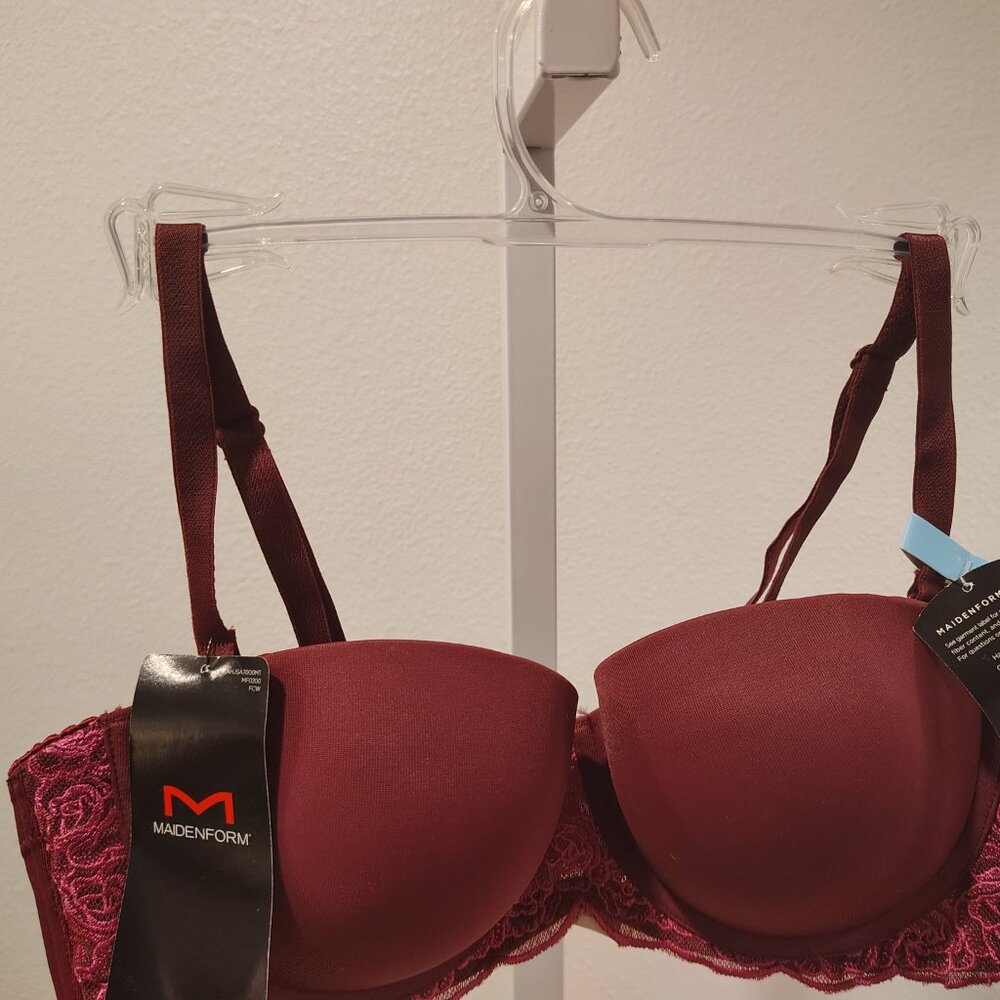 Maidenform Love the Lift Balconette Push Up Bra Size 34C UW NWT Style 9905 - Picture 7 of 12